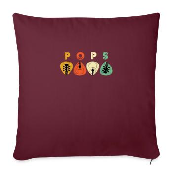 Pops Guitar Picks - Sofakissenbezug 45 x 45 cm - Burgunderrot - Vorne