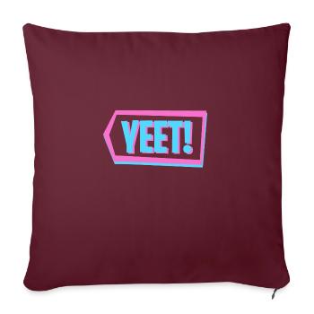 Yeet - Neon - Sofakissenbezug 45 x 45 cm - Burgunderrot - Vorne