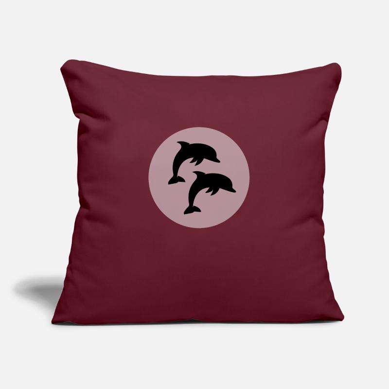 Dolphin dolphins Sofa pillowcase 17,3'' x 17,3'' (45 x 45 cm)
