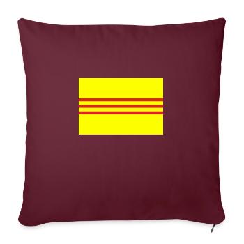 Drapeau national sud-vietnamien précédent - Housse de coussin décorative 45 x 45 cm - bordeaux - Devant