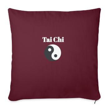 Tai Chi - Sofakissenbezug 45 x 45 cm - Burgunderrot - Vorne