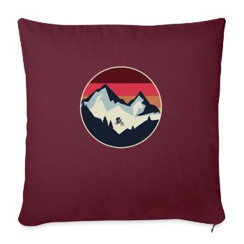 VTT VTT vtt vélo de descente - Housse de coussin décorative 45 x 45 cm - bordeaux - Devant