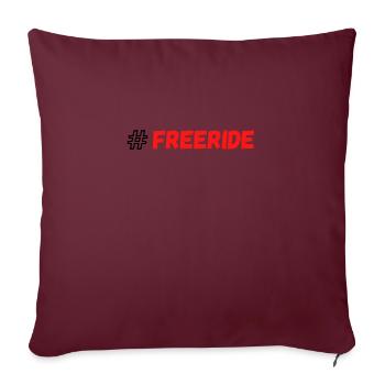 Hashtag freeride - Housse de coussin décorative 45 x 45 cm - bordeaux - Devant