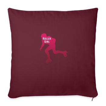Fille de rouleau - Housse de coussin décorative 45 x 45 cm - bordeaux - Devant
