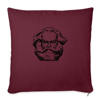 Karl Marx | Communism shirt | Marxism sweater - Sofa pillowcase 17,3'' x 17,3'' (45 x 45 cm) - burgundy - Front