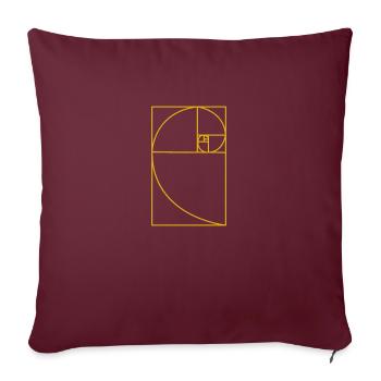 Nombre d'or - Housse de coussin décorative 45 x 45 cm - bordeaux - Devant
