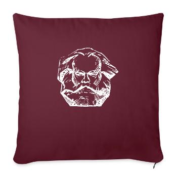 Karl Marx Communism Marxism Sweater Symbol Ico - Sofa pillowcase 17,3'' x 17,3'' (45 x 45 cm) - burgundy - Front