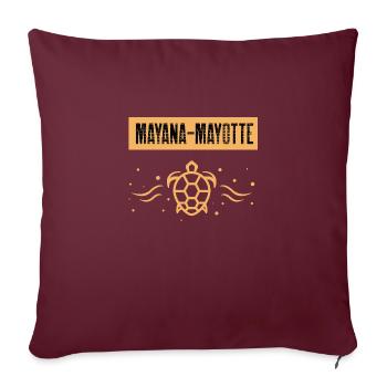 Mayana Mayotte - Housse de coussin décorative 45 x 45 cm - bordeaux - Devant
