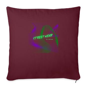 Conception graphique cool d’usure de rue - Housse de coussin décorative 45 x 45 cm - bordeaux - Devant