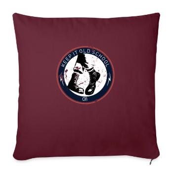 Keep It Oldsccol - Keep It Strong - OI Skinhead - Sofakissenbezug 45 x 45 cm - Burgunderrot - Vorne