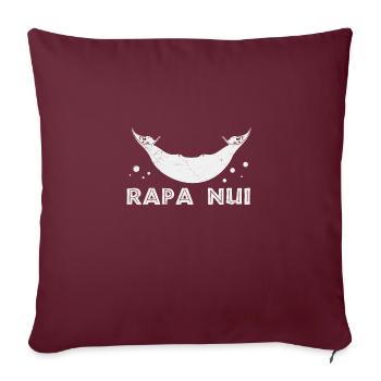 Drapeau de l’île de Pâques Rapa Nui Reimiro Cadeau - Housse de coussin décorative 45 x 45 cm - bordeaux - Devant