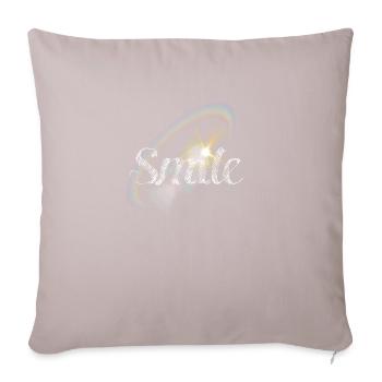 Étoile du sourire - Housse de coussin décorative 45 x 45 cm - taupe clair - Devant