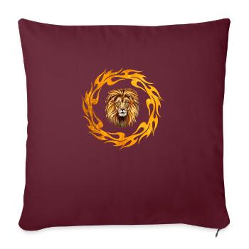I Love Lions, Lions, Lion Lover, Lion Hoodies, Lio - Housse de coussin décorative 45 x 45 cm - bordeaux - Devant