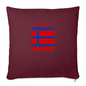Je ne veux pas que je me soit mis à la place de Norway - Housse de coussin décorative 45 x 45 cm - bordeaux - Devant