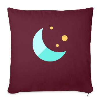 Lune - Housse de coussin décorative 45 x 45 cm - bordeaux - Devant