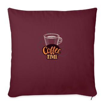 coffee time - Housse de coussin décorative 45 x 45 cm - bordeaux - Devant