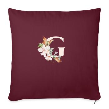 G - Housse de coussin décorative 45 x 45 cm - bordeaux - Devant