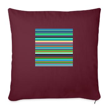 Motif de rayure 270421 - Housse de coussin décorative 45 x 45 cm - bordeaux - Devant