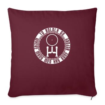 Freemason Spaceship white - Sofa pillowcase 17,3'' x 17,3'' (45 x 45 cm) - burgundy - Front