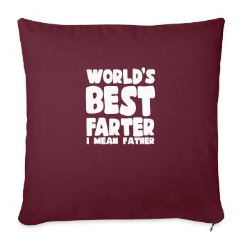 mondes meilleur farter je veux dire père - Housse de coussin décorative 45 x 45 cm - bordeaux - Devant