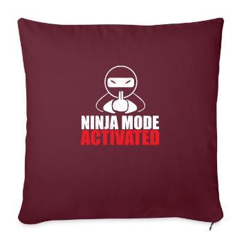 h 1Ninja Mode Ninja Star Lustige Ninja-Geschenkide - Sofakissenbezug 45 x 45 cm - Burgunderrot - Vorne