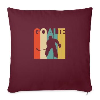 Hockey hockey hockey sur glace hockey sur glace hockey sur glace - Housse de coussin décorative 45 x 45 cm - bordeaux - Devant