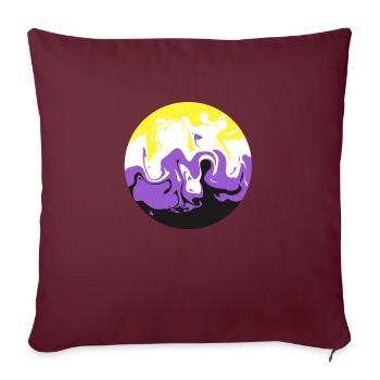 Non Binary Swirl - Housse de coussin décorative 45 x 45 cm - bordeaux - Devant