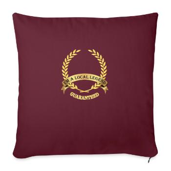i m a local legend in vélo - Housse de coussin décorative 45 x 45 cm - bordeaux - Devant