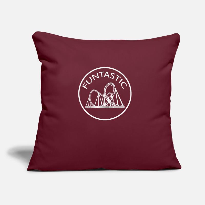 Rollercoaster Parc d’attractions Housse de coussin décorative 45 x 45 cm