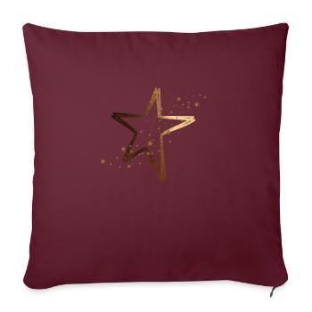 Étoile - Housse de coussin décorative 45 x 45 cm - bordeaux - Devant