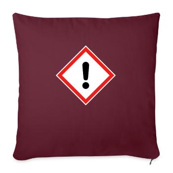 Avertissement de danger pour la santé, Avertissement pour la santé - Housse de coussin décorative 45 x 45 cm - bordeaux - Devant