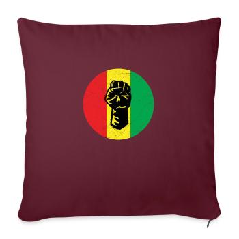 Afrika African Black Power Lustige Geschenkidee - Sofakissenbezug 45 x 45 cm - Burgunderrot - Vorne