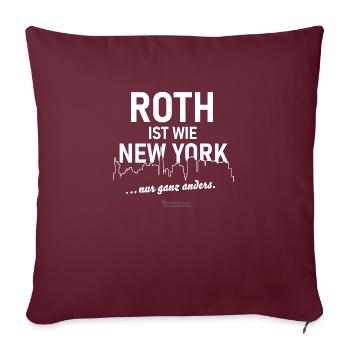 Roth - Sofakissenbezug 45 x 45 cm - Burgunderrot - Vorne