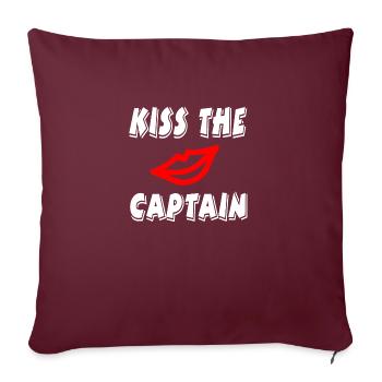 Capitaine - Housse de coussin décorative 45 x 45 cm - bordeaux - Devant