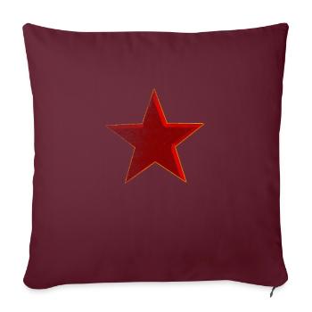 Roter Stern - Sofakissenbezug 45 x 45 cm - Burgunderrot - Vorne