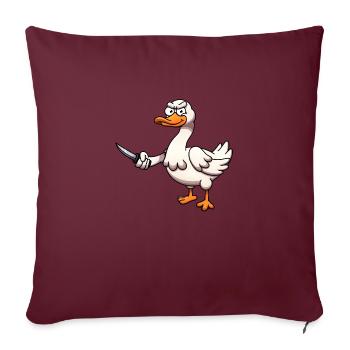 Oie au couteau - Housse de coussin décorative 45 x 45 cm - bordeaux - Devant