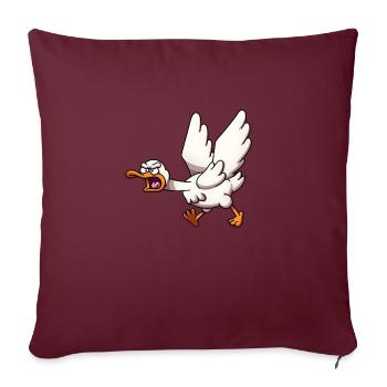 Attaquer l’oie - Housse de coussin décorative 45 x 45 cm - bordeaux - Devant