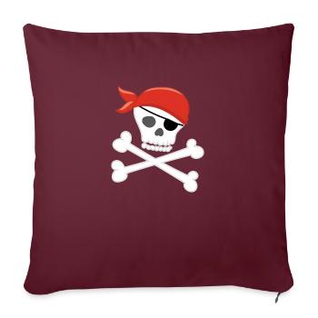 PIRATE - Sofakissenbezug 45 x 45 cm - Burgunderrot - Vorne