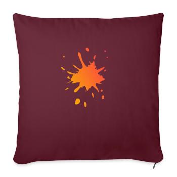 Éclabousser! jaune & rouge - Housse de coussin décorative 45 x 45 cm - bordeaux - Devant