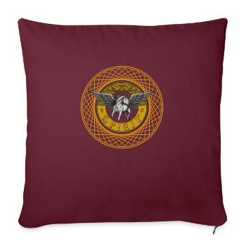 du Pégase - Mythologie grecque - Housse de coussin décorative 45 x 45 cm - bordeaux - Devant