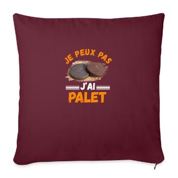 je peux pas j'ai palet - Housse de coussin décorative 45 x 45 cm - bordeaux - Devant
