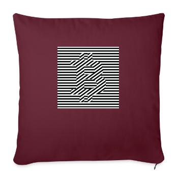 Logo BitCoin noir et blanc BTC - Housse de coussin décorative 45 x 45 cm - bordeaux - Devant