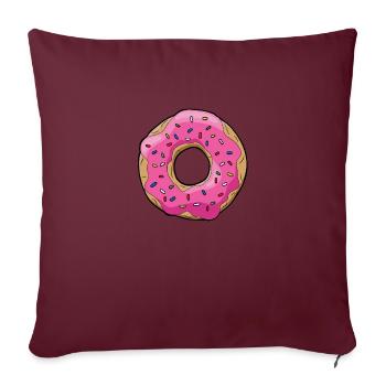 beignet - Housse de coussin décorative 45 x 45 cm - bordeaux - Devant