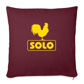 Hahn Solo - Sofakissenbezug 45 x 45 cm - Burgunderrot - Vorne