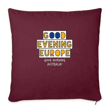Europäischer Eurovision Song Contest - Sofakissenbezug 45 x 45 cm - Burgunderrot - Vorne