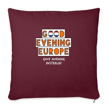 Pays-Bas Eurovision - Housse de coussin décorative 45 x 45 cm - bordeaux - Devant