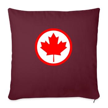 La feuille d’érable du Canada - Housse de coussin décorative 45 x 45 cm - bordeaux - Devant