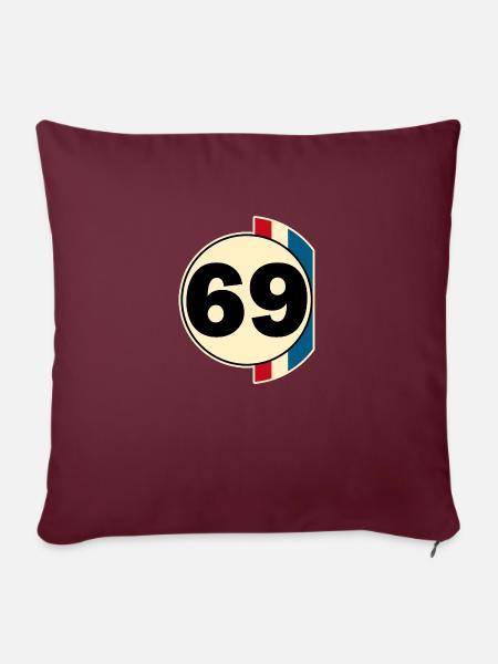 69 - Sofakissenbezug 45 x 45 cm - Burgunderrot