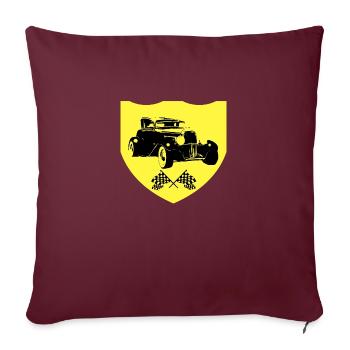 Voiture - Housse de coussin décorative 45 x 45 cm - bordeaux - Devant
