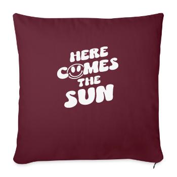 Voici le Soleil - Housse de coussin décorative 45 x 45 cm - bordeaux - Devant